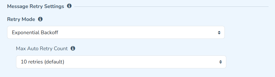 AS2 Retry Settings - Exponential Backoff