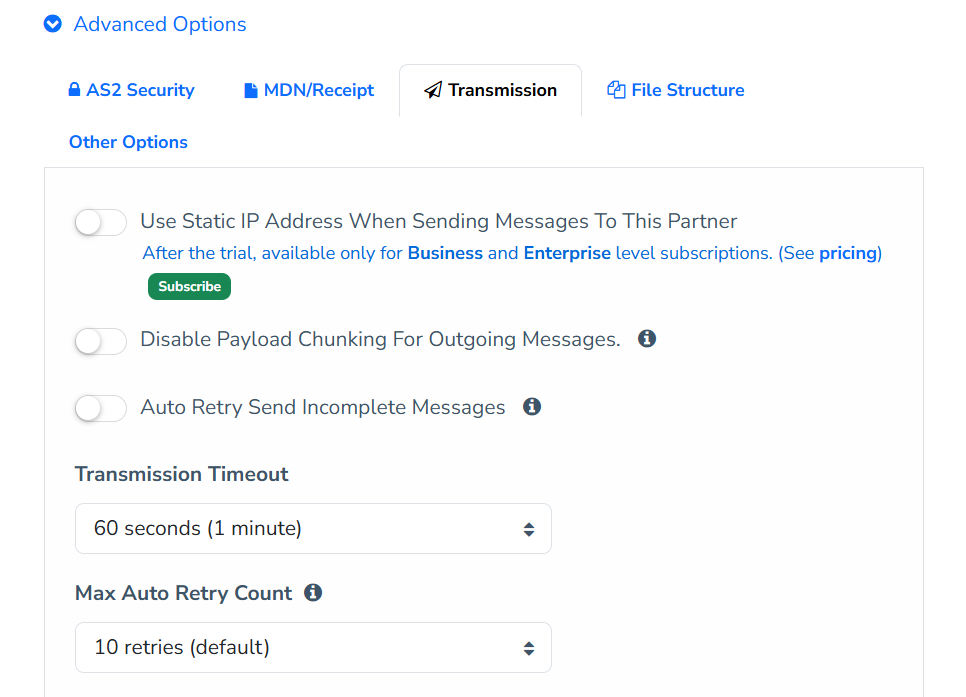 Customizing Retry Behavior in MFT Gateway