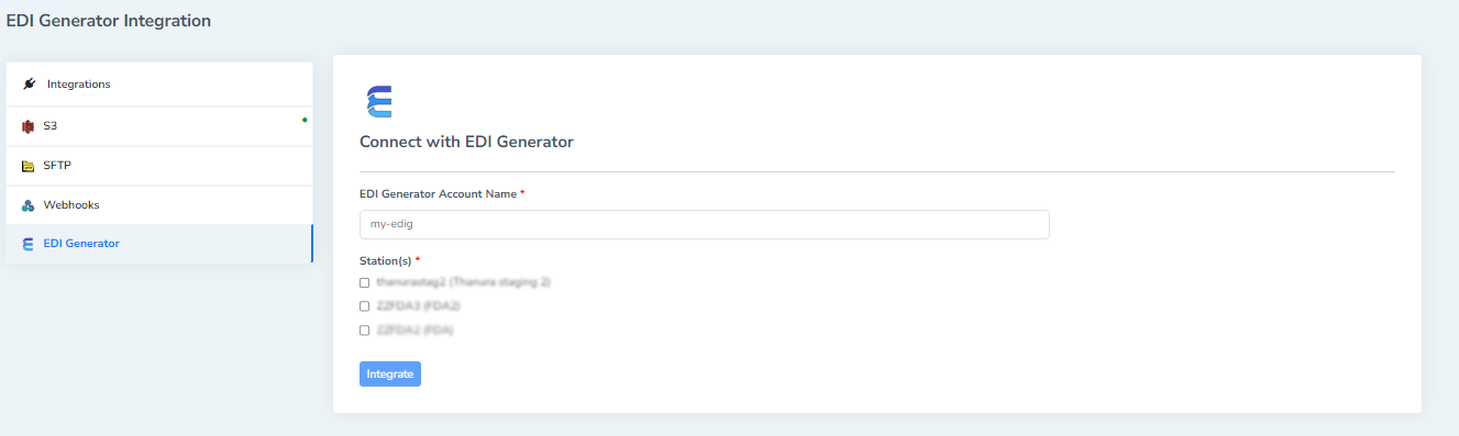 EDI Generator Integration