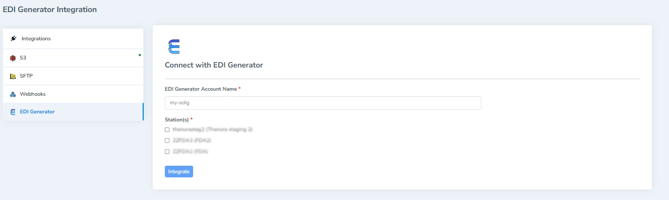 EDI Generator Integration