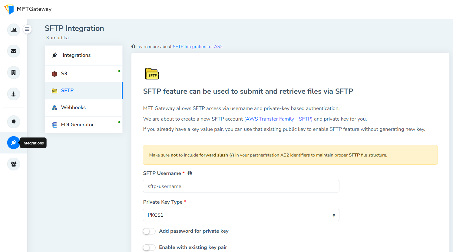SFTP Integration
