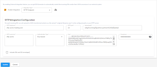 SFTP Integration Configuration