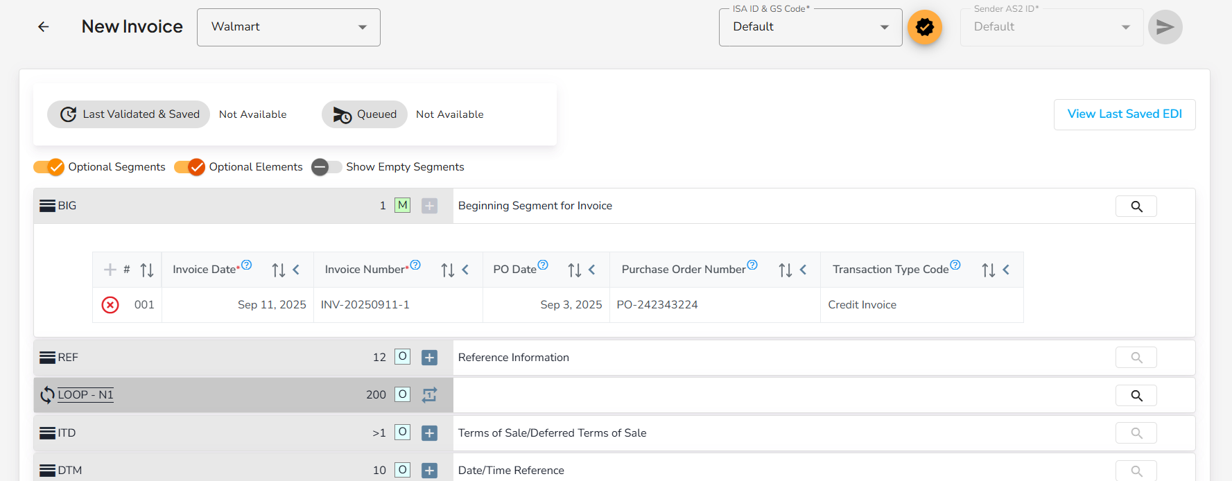 Necessary Segments and Elements