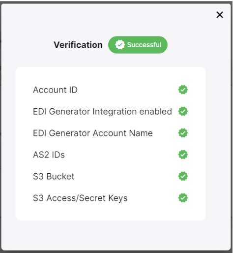 Successful Integration Verification