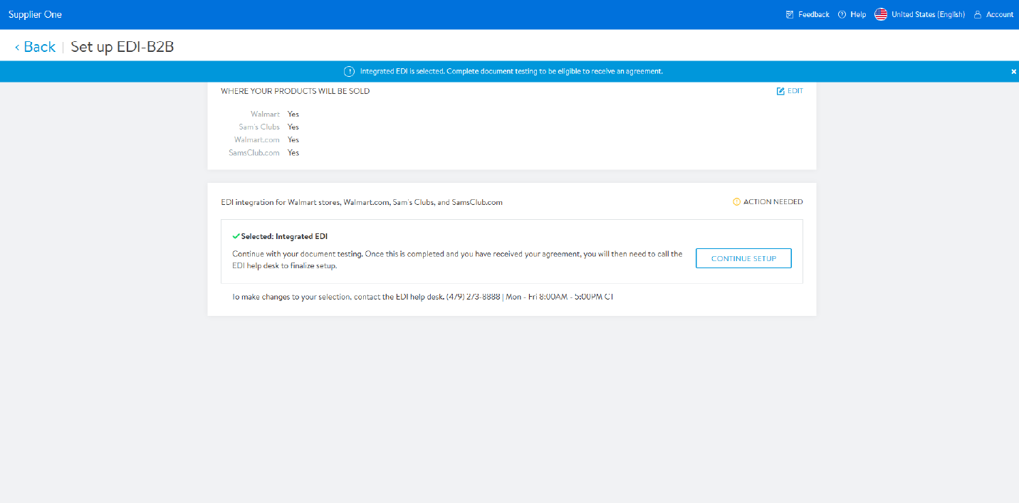 Setup EDI B2B