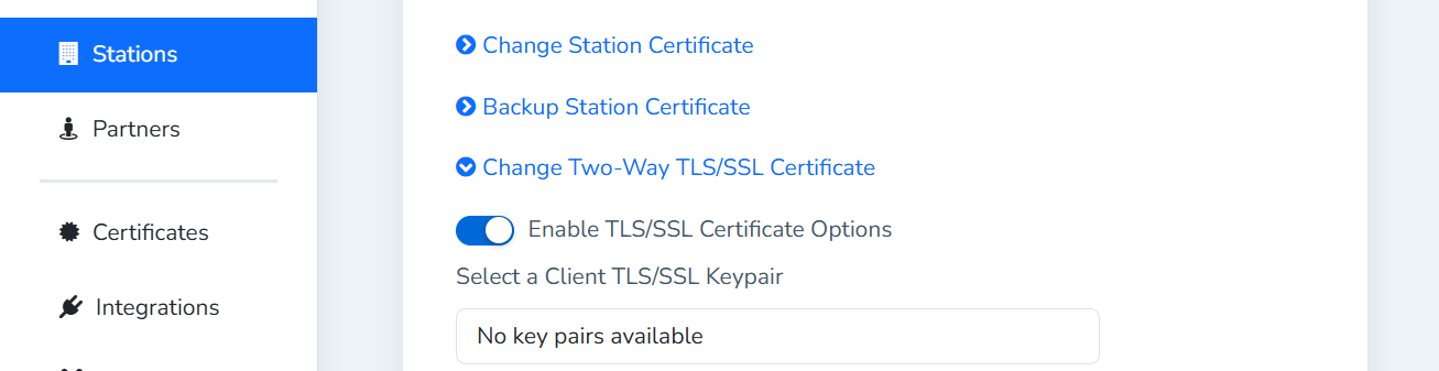 TLS/SSL Certificates for Stations