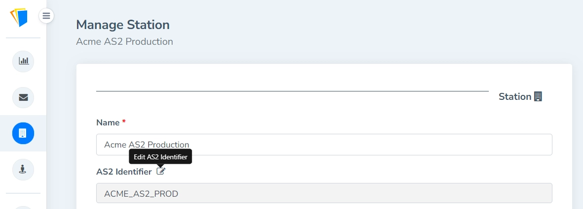 Update AS2 IDs of stations