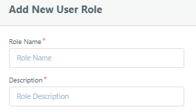 Creating a user role