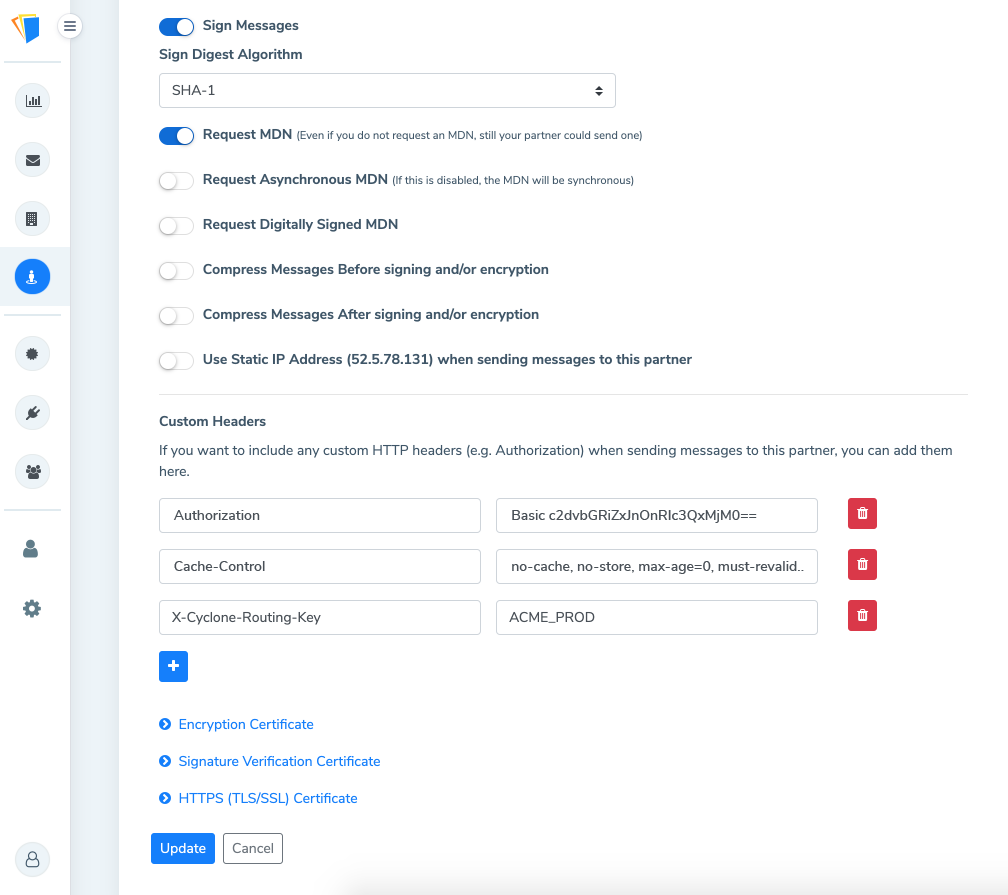 Custom Header Support