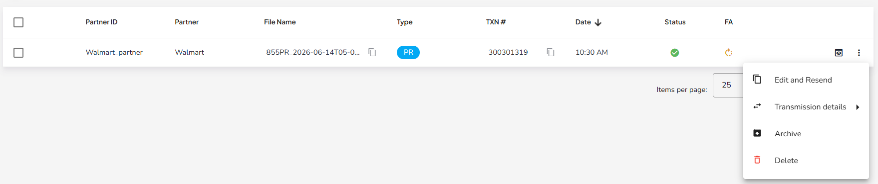 Inbox and Outbox View