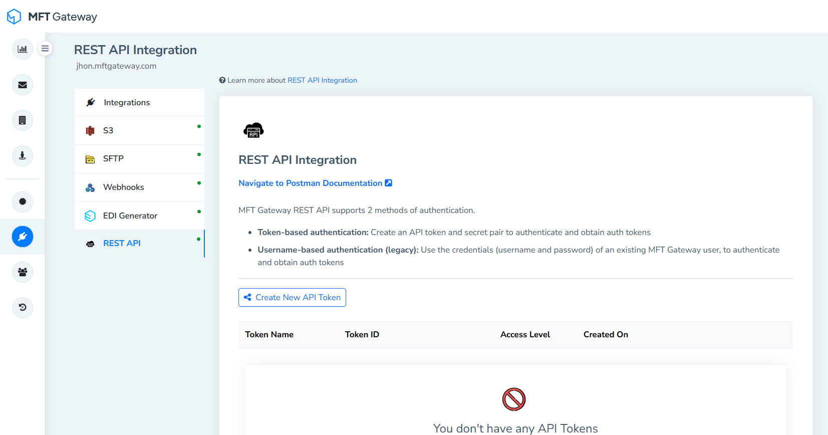 Reset API Integration