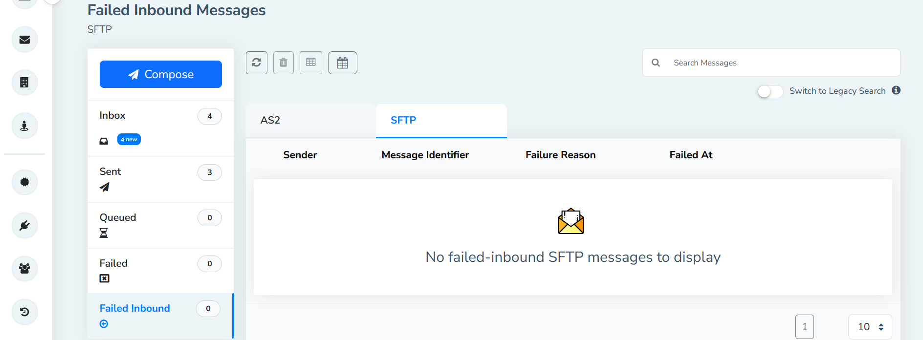 SFTP Incoming Field Messages