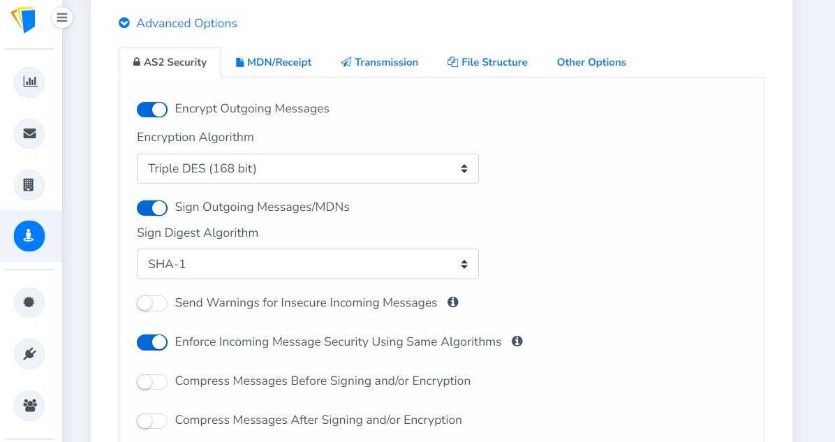 Algorithm Mismatch Toggle in Enabled Mode
