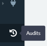 "Audits" navigation link on application sidebar
