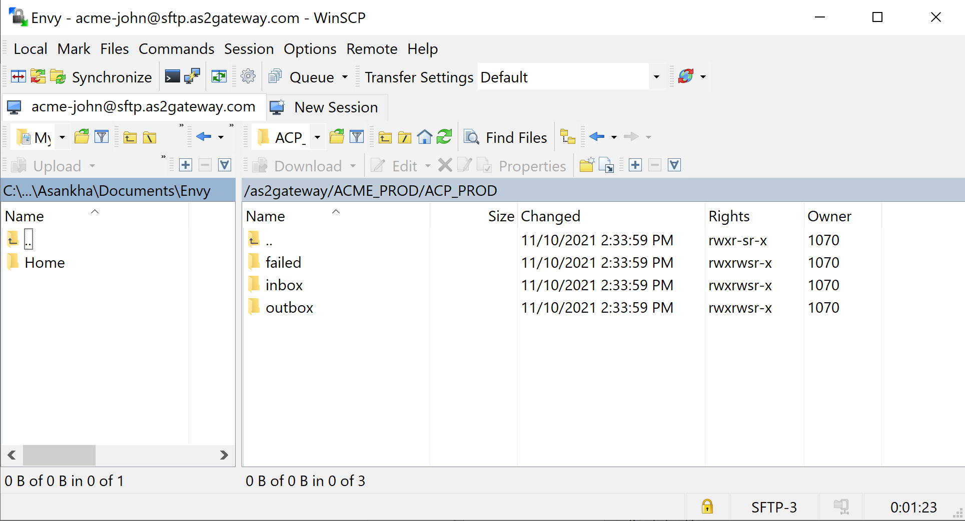 WinSCP Folder View