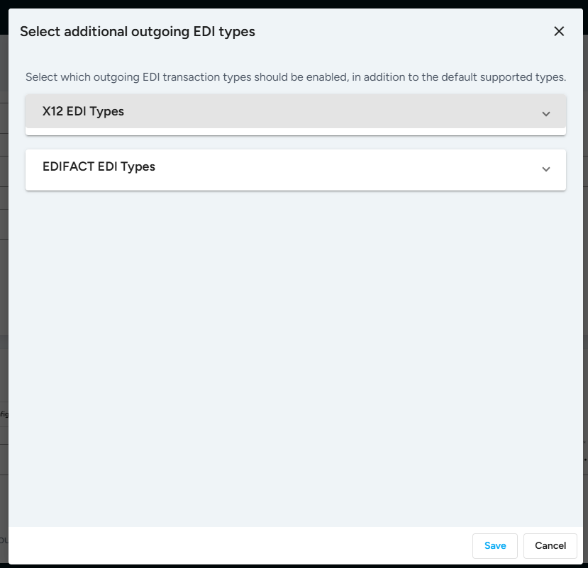 Organization Configuration - Additional Outgoing Types