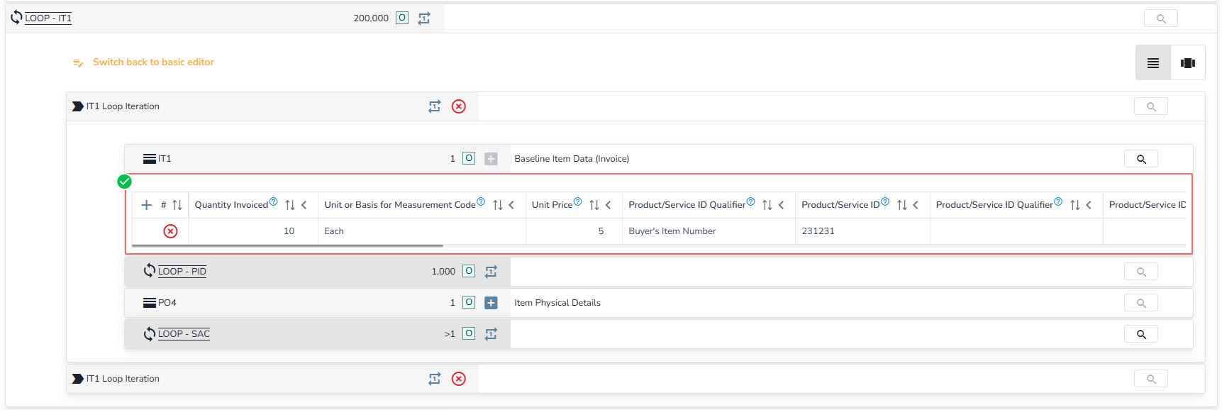 Loop Segment Error - Advanced Mode