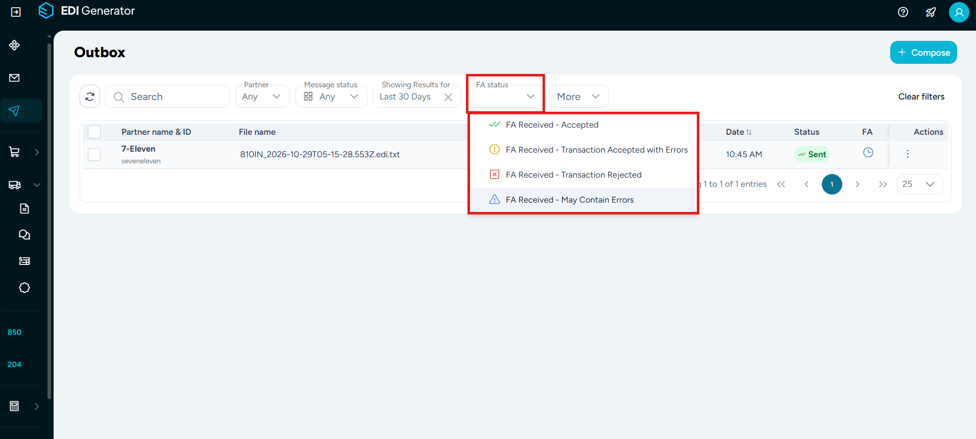 Filter by FA status Outbox-filter-by-fa-status