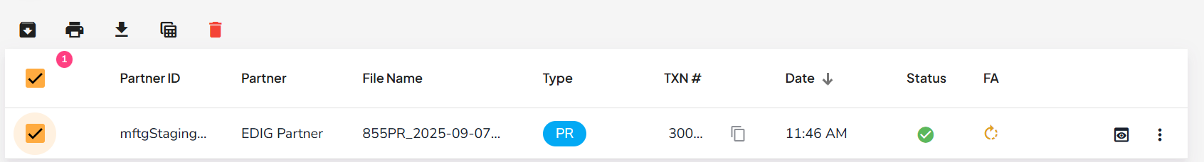 Outbox-view-selected-actions