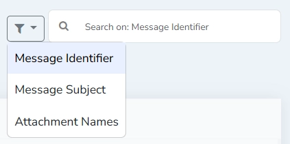Sent Messages Table Search Text Box