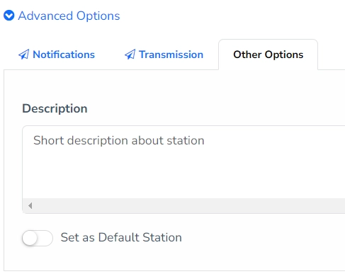 AS2 Station: Advanced Options: Other Options