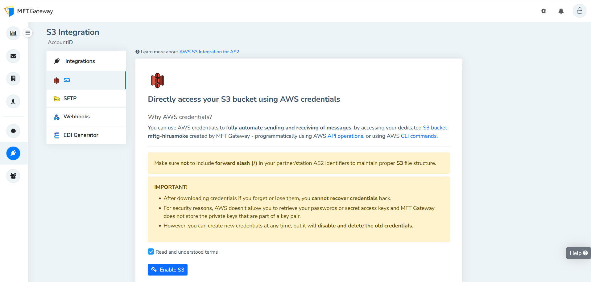 Managed file transfer software integration with cloud services