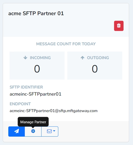 Manage SFTP View