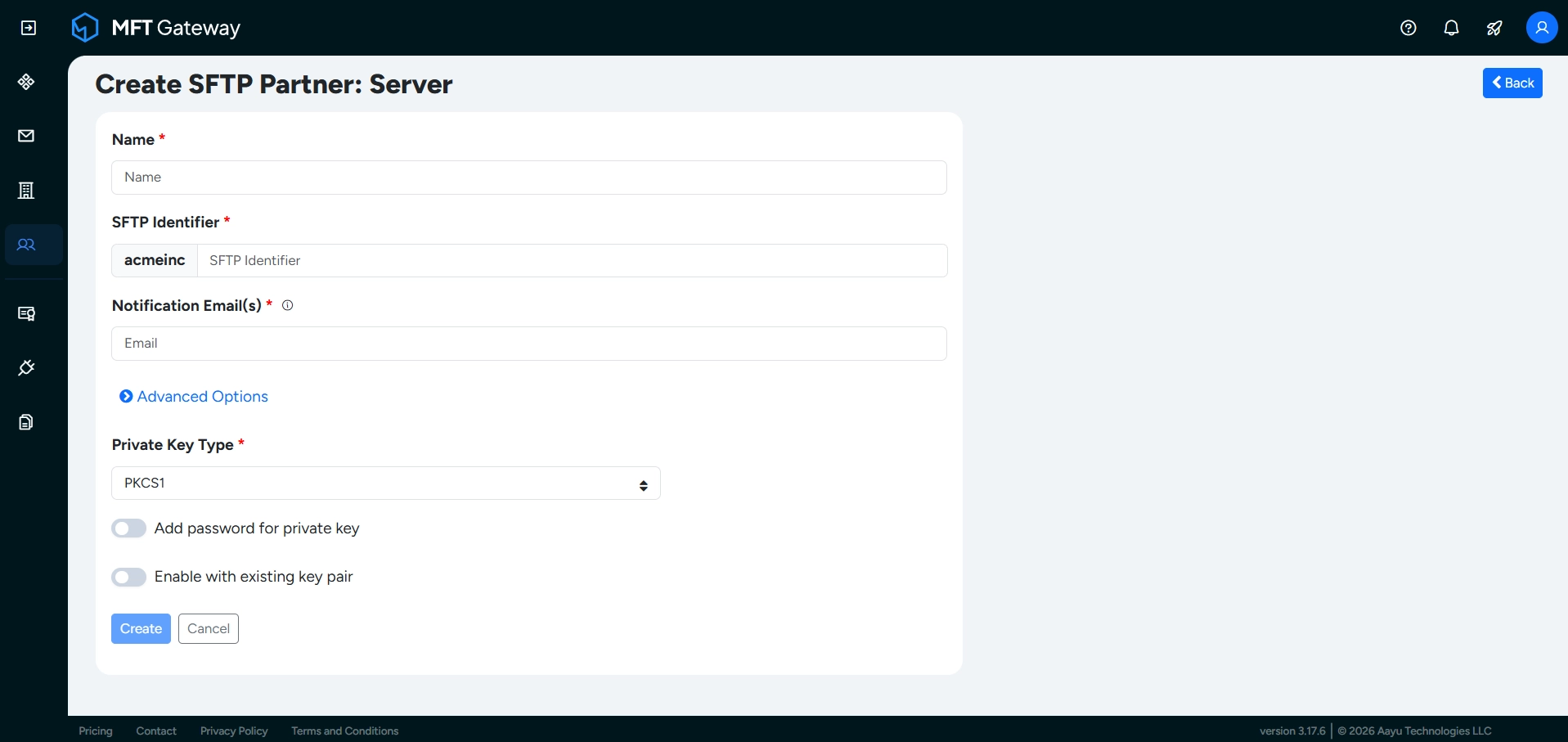 Add New SFTP Partner Add-New-SFTP-Partner