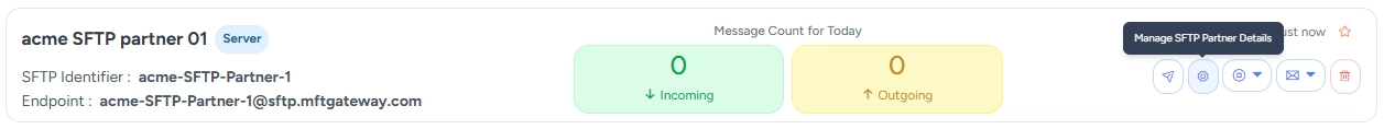 Manage SFTP View