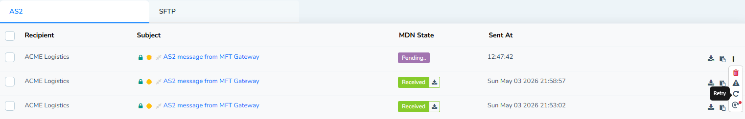 Retry message with pending MDN