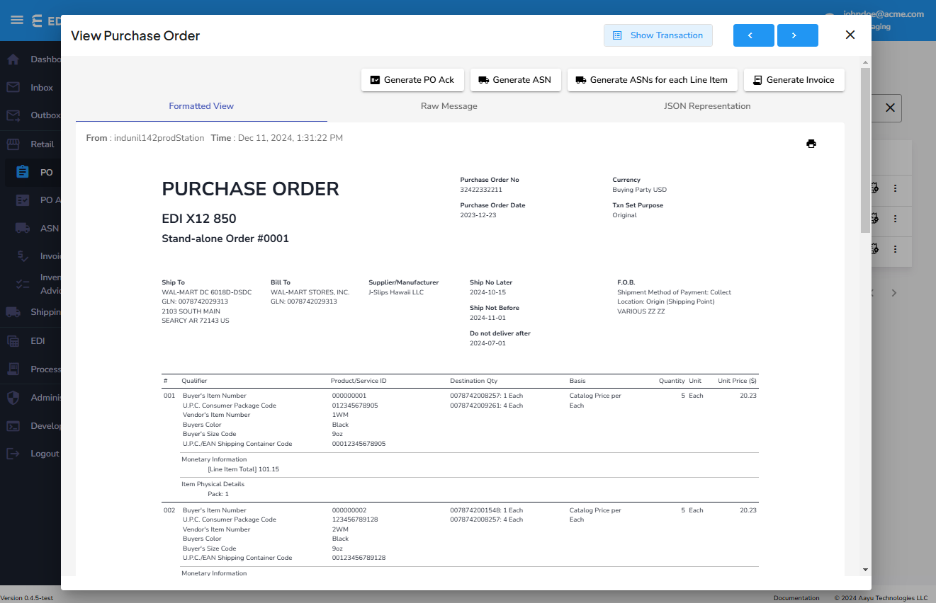 PO print view